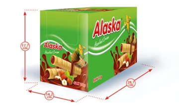 Alaska kukuřičné trubičky lískooříškové 48x18g