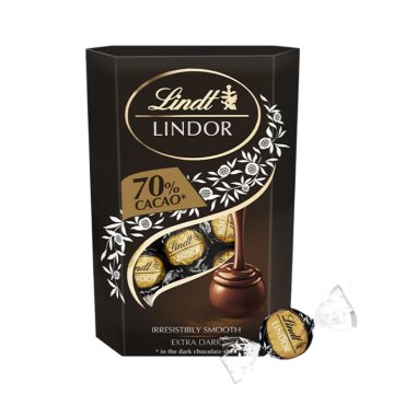 Lindt Lindor Extra hořká 70% čokoláda pralinky 200g