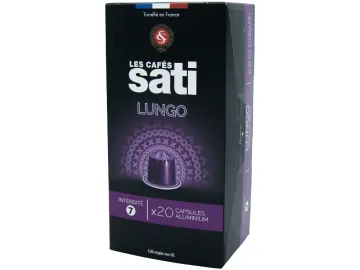 Les Cafés Sati Lungo hlinikové kapsle pro Nespresso 20ks (XL balení)