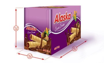 Alaska kukuřičné trubičky kakaové 48x18g