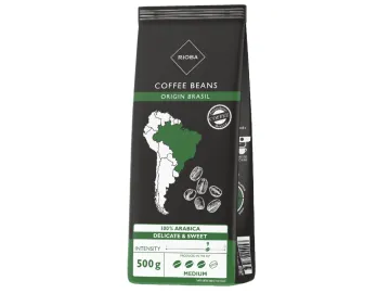 Rioba Origin Brasil 100% Arabica zrnková káva 500g