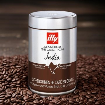 Illy India zrnková káva 250g