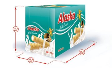 Alaska kukuřičné trubičky mléčné 48x18g