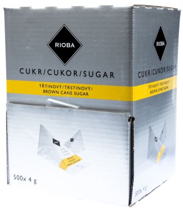 Rioba třtinový cukr pyramidky 4g x 500ks