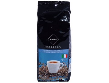Rioba Espresso zrnková káva bez kofeinu 500g